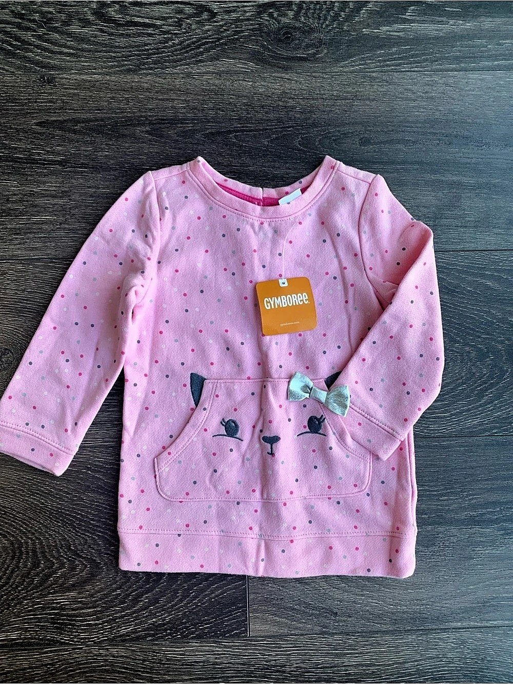 Gymboree Girls Polka Dot Hooded Sweatshirt Size 2T NWT